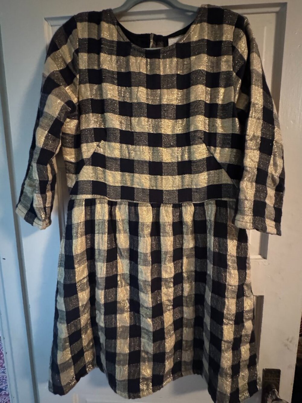 ✨ Ace & Jig Metallic Buffalo Plaid Dress – Size Small ✨